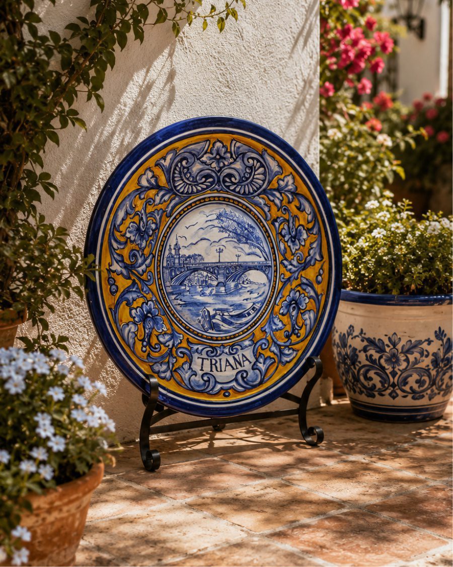 12 plato triana ceramica